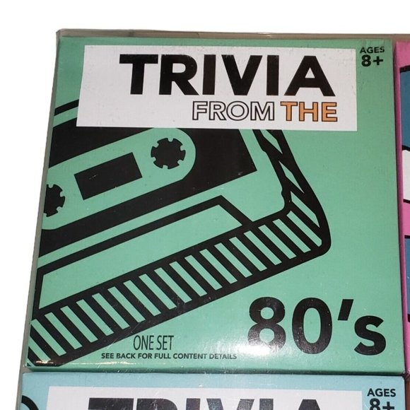 Trivia Card Game 80's 90's 2000's 2010's 4-in-1 Decades Trivia Fun 160 Cards GUC - Picture 3 of 5